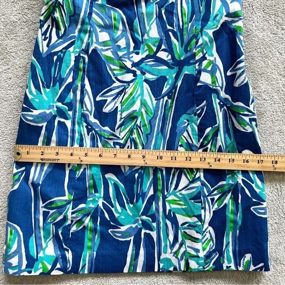 LILLY PULITZER Penelope Shift Dress Blue Crush Bamboo Size 2 Feminine Dainty - Picture 9 of 11